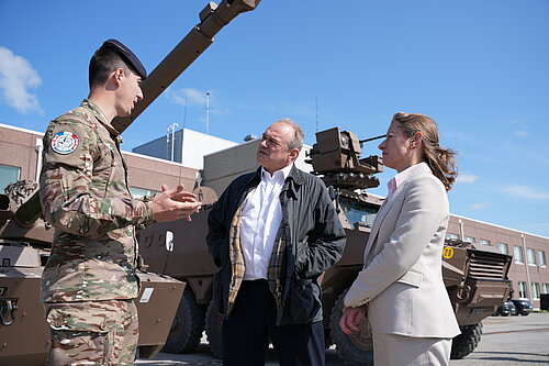 Lib Dem Leader Ed Davey and Defence Spokesperson Helen Maguire visiting NATO troops in Estonia, 2025 Lib Dem Leader Ed Davey and Defence Spokesperson Helen Maguire visiting NATO troops in Estonia, 2025